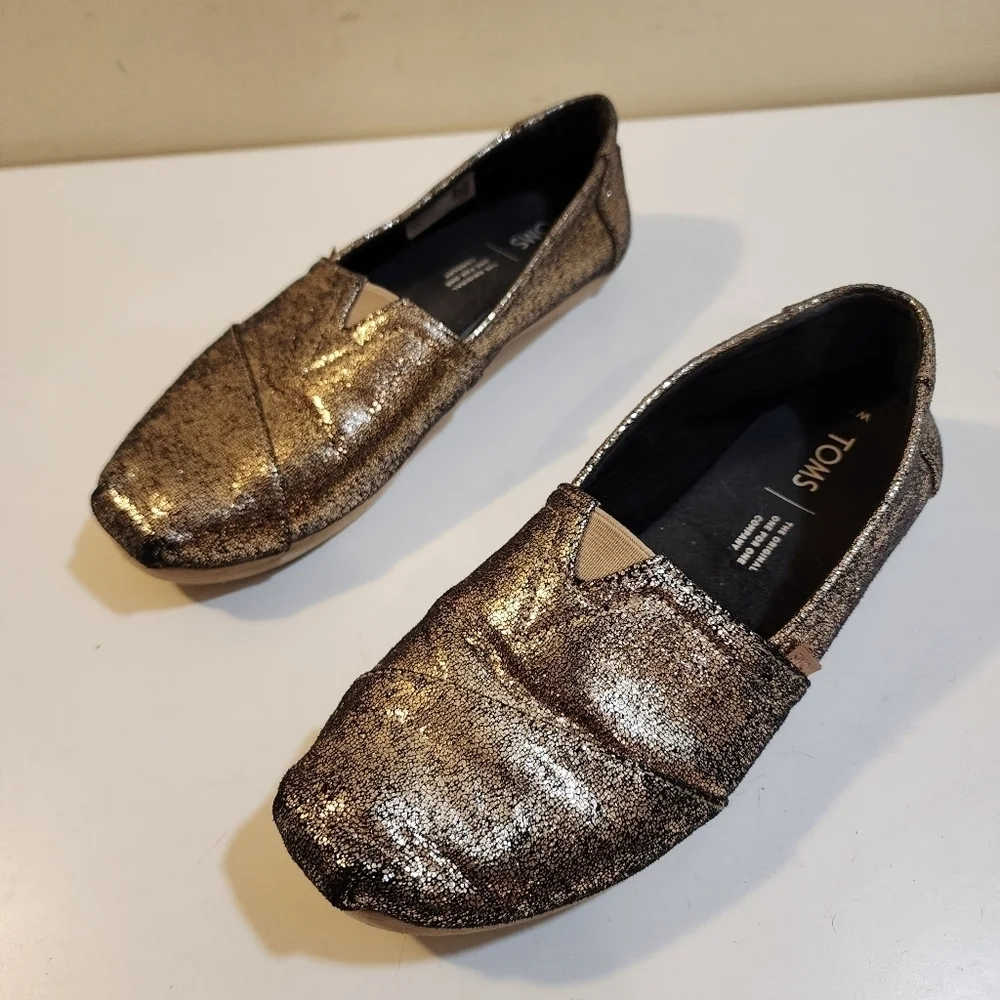 Toms Women's Flat Glitter Espadrilles size 7